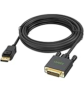 UVOOI DisplayPort to DVI Cable 15 Feet, DP to DVI-D Male to Male Adapter Cable Compatible with Di...