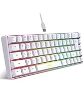 Docooler 60% Keyboard, Mini 68-Key Keyboard with RGB Streamer Backlit, Portable Ergonomic Conflic...