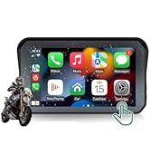 Motorcycle 5Inch IPS Touch Screen Monitor Compatible with Wireless Carplay, Android Auto, GPS, G-...