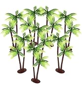 Housoutil Coconut Palm Tree Model, 12PCS Plastic Coconut Mini Palm Trees Figurine, Simulation Min...