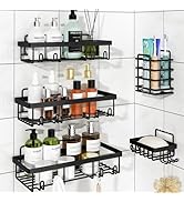 Liuoud Shower Caddy, 5 Pack Shower Organizer Rack for Inside Shower, self adhesived Shower Shelf ...