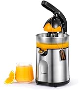 Amzpass Electric Orange Juicer, Citrus Juicer Squeezer with 2 Interchangeable Cones, 160W Electri...