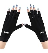 AIRSEE UV Gloves for Nail Lamp,Professional UPF50+ UV Protection Gloves for Manicures Nail Art,Fi...