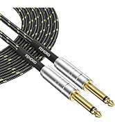 FEMORO Electric Guitar Cable 10 ft, Instrument 1/4 Inch Audio 22AWG Cord TS Straight Analog Signa...