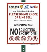 Write-On Leave Packages Here Yard Sign “All Deliveries Do Not Knock or Ring bell
