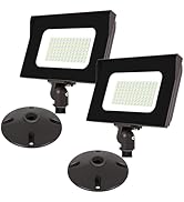 Tesoorda LED Flood Lights Outdoor, 60W LED Flood Light with Knuckle, 7200LM IP65 LED Security Lig...