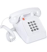 Retro Phone, Corded Old Phone, Retro Telephone with Landline, Classic Vintage Push Button Old Sch...