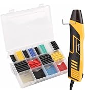 Gyfent 600Pcs Heat Shrink Tubing Kit with Heat Gun for Wiring Repair, 350W 2-Temp Mini Heat Gun w...