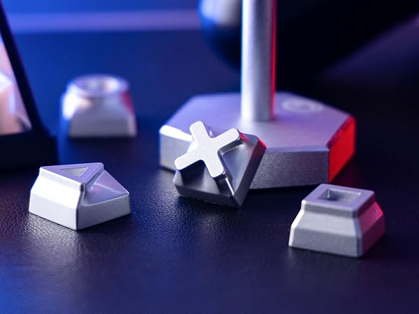Womier Real Metal Custom Keycaps,WASD Keycaps for Mechanical Keyboard Cool Keycaps 1U Keyboard Caps