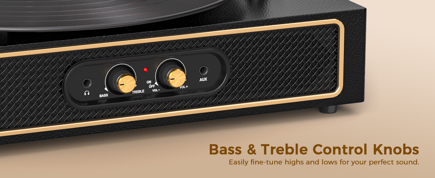 black record player with speakers
