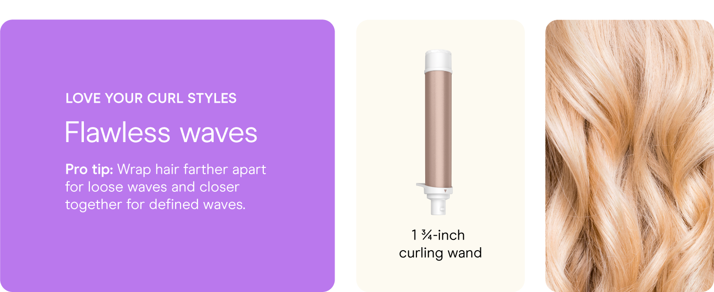 Conair double ceramic multi attachment styler curling iron bubble wand brush waves versatile