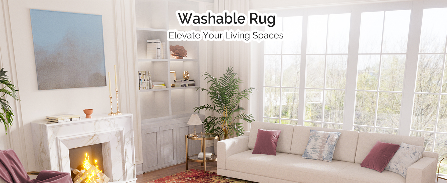 Abstract Rug for Living Room-red &amp;amp; orange-01