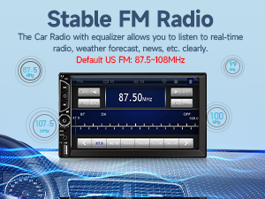 stable FM radio double din car stereo double din car radio car audio receivers