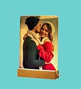 PYD Life 4 Pack Sublimation LED Acrylic Photo Frames Night Lights Blanks 5" x 7" with Warm Color ...