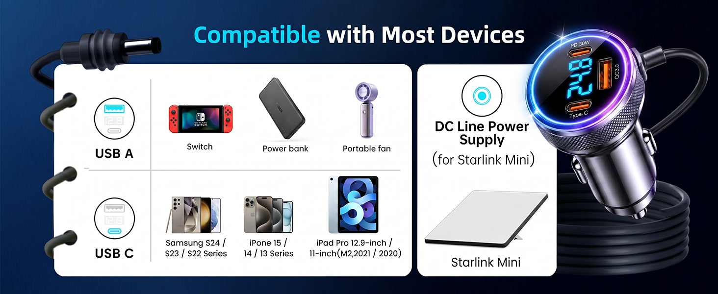 starlink mini car adapter