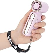 UNROEVS Portable Handheld Turbo Fan - Rechargeable Mini Fan, 3 Speeds Personal Small Hand Fans,40...