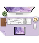Bloss Purple Leather Desk Mat,Leather Mouse Pad,Desk Protector Mats,Large Mouse Pad,Office Desks ...