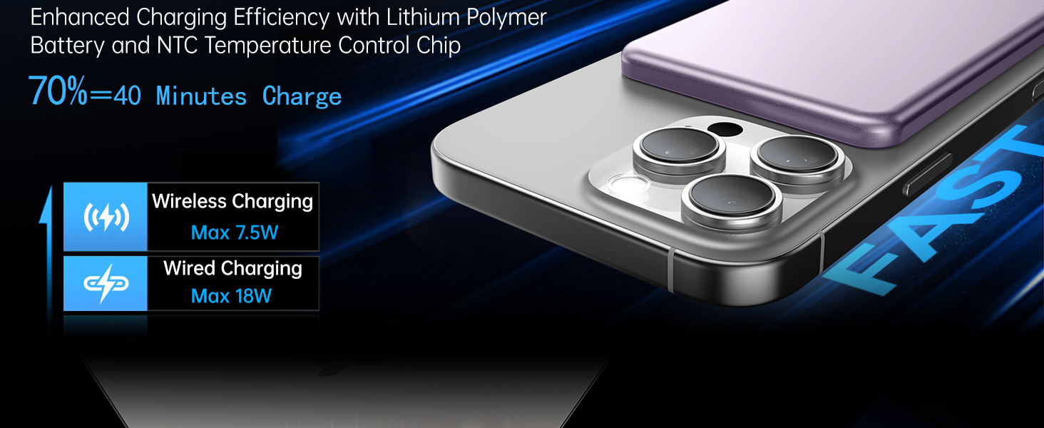 portable power bank fast charging wireless iphone charger fast charging portable battery charger