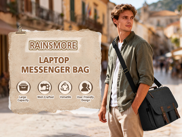 messenger bag for men canvas 15.6 17 17.3 inch laptop bag briefcases
