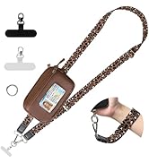 FUVLIFE Clip and Go Phone Strap Crossbody with RFID Wallet, Cell Phone Lanyard for Women, Detacha...