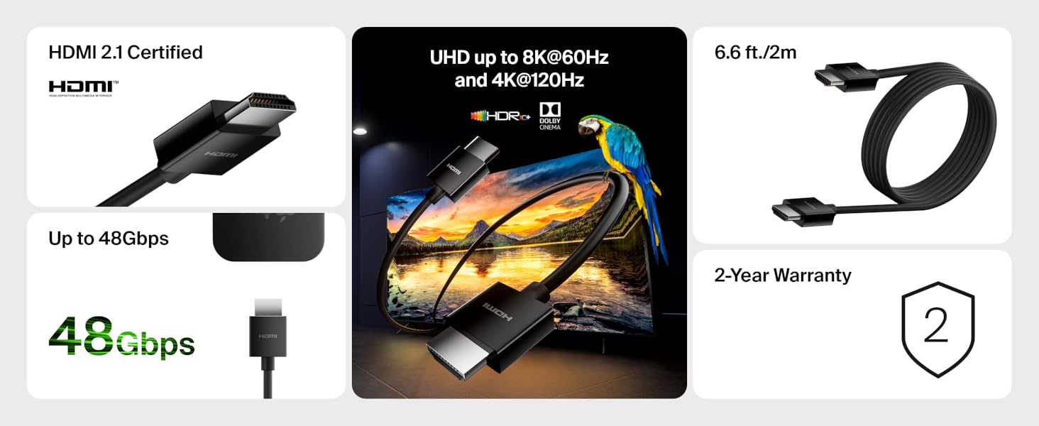 Connect 8K Ultra High Speed HDMI 2.1 Cable