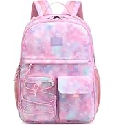 Lohol Galaxy Backpack for Kids Teen Girls, Water Resistant Daypack with Anti Theft Pocket for Tra...