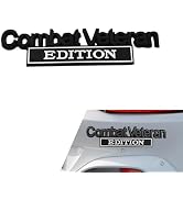 Diamall Combat Veteran Edition Emblem Car Decal, 3D Alloy Fender Veteran Badge Stickers, 5.91" x ...