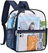 USPECLARE Clear Backpack for Stadium Approved 12×6×12, Water proof Clear Bag for Stadium Events a...
