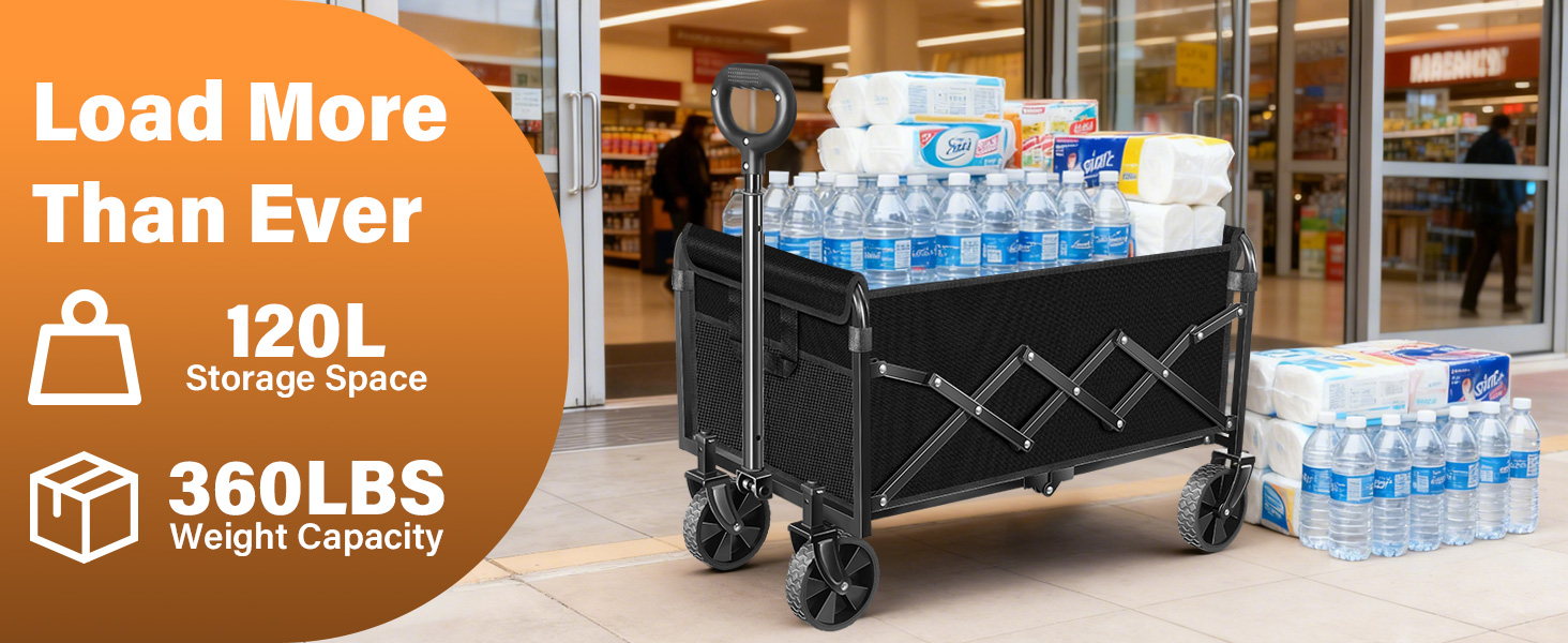 collapsible wagon portable,utility foldable wagon,outdoor wagon,family grocery wagon,apartment wagon
