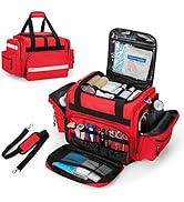 Damero Professional Medical Bag Empty, First Responder Trauma Bag with Detachable Dividers for Ho...