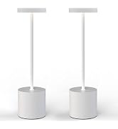 Cordless Table Lamps Rechargeable Set of 2, Portable LED Desk Lamp, 5000mAh Battery Powered Wirel...