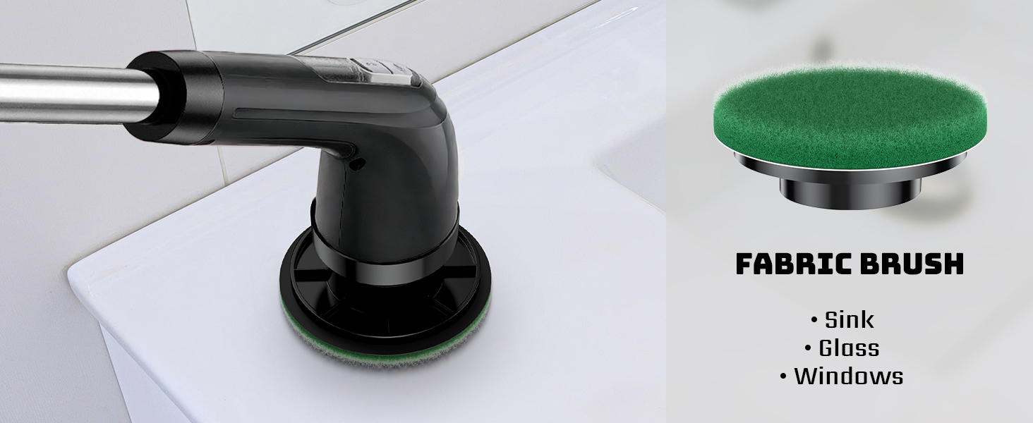 Fabric brush for sink, glass, windows