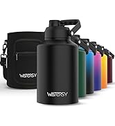 WATERSY 1 Gallon Water Bottle Insulated(Cold for 48 Hrs),BPA Free&amp;Leak Proof,128oz Stainless Stee...