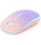 Unipows Wireless Mouse - 2.4G Slim Portable Computer Mouse with Nano Receiver, Less Noise Mobile ...