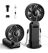 Handheld Turbo Fans,High-Speed Motor,5200mAh Rechargeable Portable Hand Fan for Travel,5 Speed,18...