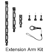 Aluminum Alloy Extension Arm Kit Metal Pole Mount Helmet Stick Extension Arm Mount for GoPro Hero