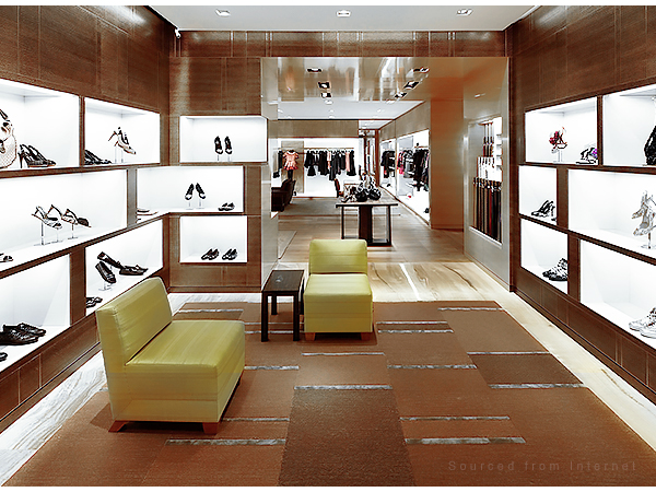 shoe store count lighting