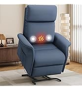 OKUP Power Lift Recliner Chair with Massage and Heat for Elderly, Electric Recliner Chairs for Ad...