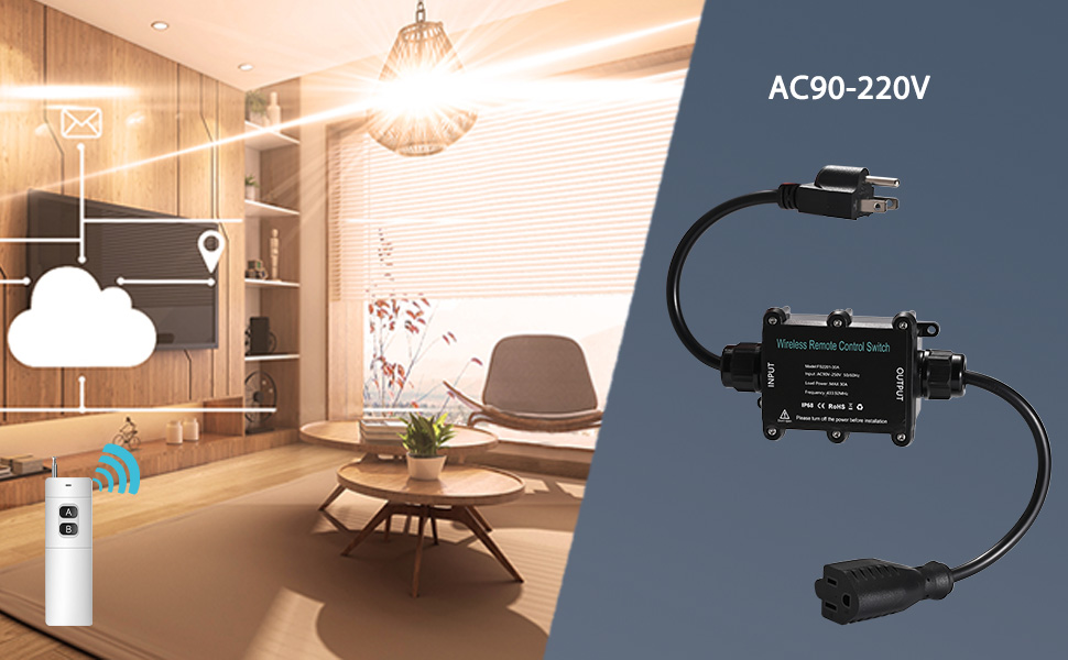 AC110V Waterproof Box Power Switch