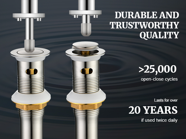 sink push pop-up drain stopper