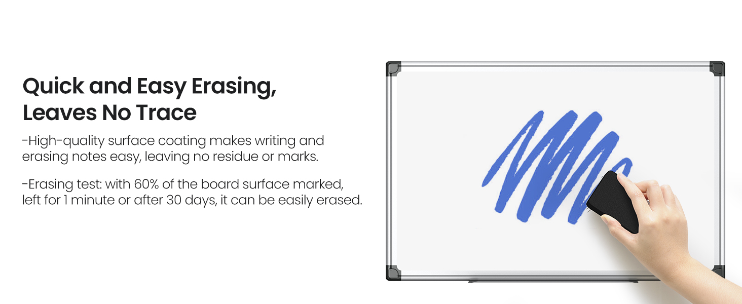 Quick and Easy Erasing, Leaves No Trace