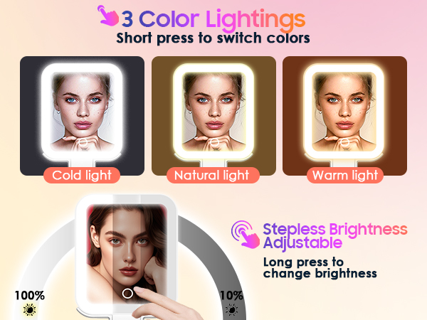 makeup mirror with lights and magnification