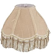 Aspen Creative 55001, Bell Uno Lamp Shade, Oatmeal, 4" Top x 10" Bottom x 7" Slant Height, Slip U...