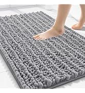 Smiry Bathroom Rugs Mat 30x20, Extra Soft Absorbent Chenille Bath Rugs, Non Slip Rubber Backing M...