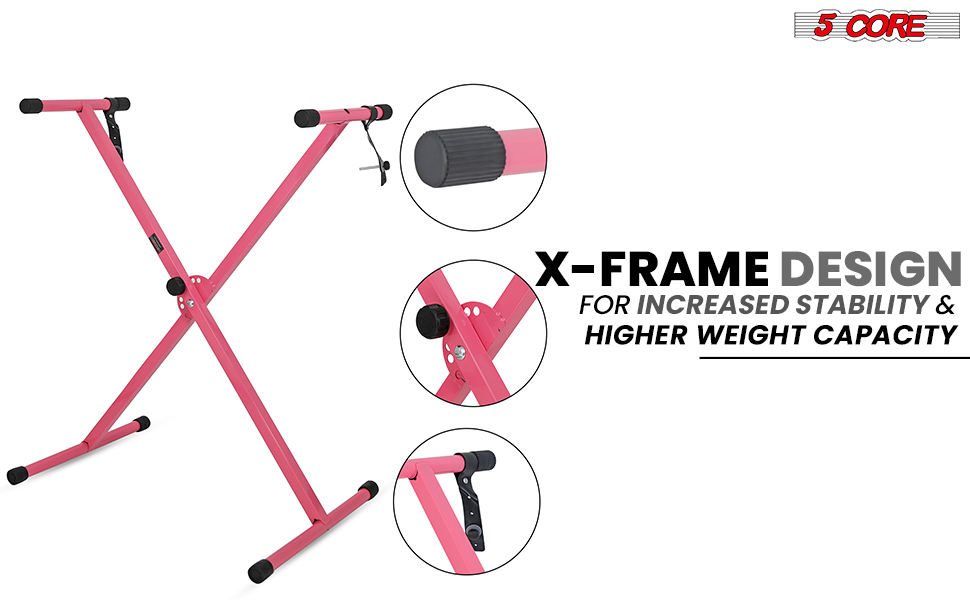 Keyboard Stand Single X Style 7 Adjustable Digital Electric Piano 61 76 88 Keys