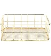 Gold Basket, Wire Basket, Gold Wire Baskets for Organizing, Gold Storage Basket Multifunctional W...
