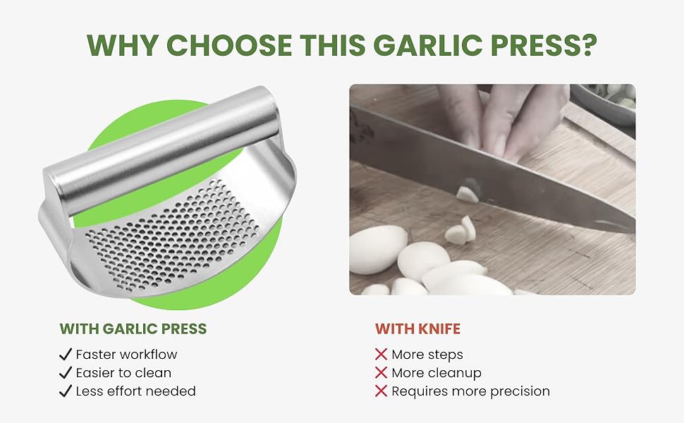 Stainless Steel Garlic Press Rocker
