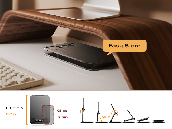 Fully Foldable Tablet Stand to Pocket Size