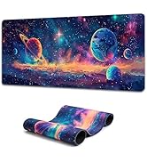 Simpkeely Blacklight Galaxy Gaming Mouse Pad - Large Neon Space Planet Mousemat, Glow in The Dark...