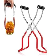 Oriflame Canning Jar Lifter Tongs, Stainless Steel Jar Lifter with Rubber Grips - for Slip Wide-M...